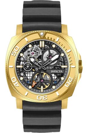 Invicta Sea Hunter 69463 Herenhorloge - Automatisch Uurwerk - Roestvrij Staal met Zwart Wijzerplaat - 44 mm