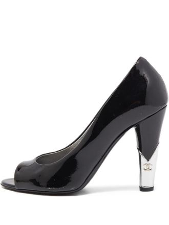 Chanel 100mm leather pumps - Black