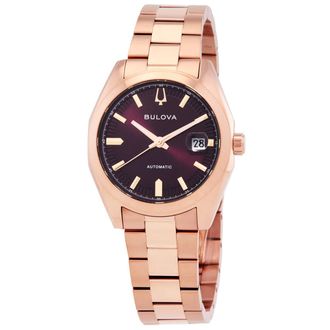 Bulova Surveyor Automatic Purple Dial Mens Watch 97B234