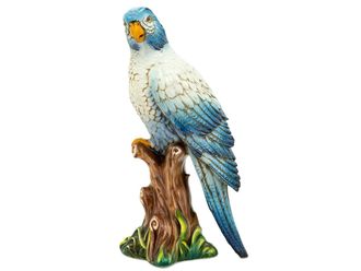 Schubiger M&ouml;bel Figur Kakadu Keramik Blau H: 64 cm