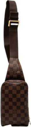 Louis Vuitton Pre-owned Cross Body Bags, male, Brown, Size: ONE SIZE Pre-owned Geronimos Damier Waist Bag