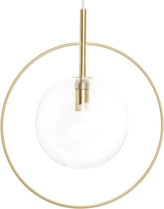 Maisons du monde L&aacute;mpara de techo de metal dorado y globo transparente
