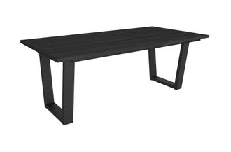 Skraut Home Mesa comedor efecto madera negro 194x90x74cm