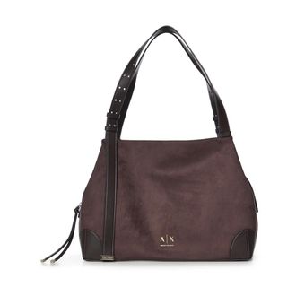 A|X Armani Exchange Borsa Hobo Alice M - - Bags - Donna - Marrone - ONE SIZE