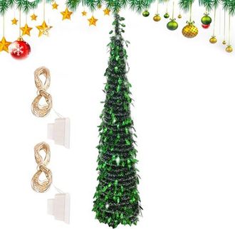 No Brand &Aacute;rbol De Navidad Brillante - Planta Artificial Con Luces Led - 1,5 Metros - Uso Interior Y Exterior - Decoraci&oacute;n Para Fiestas - F&aacute;cil Montaje - Plegab