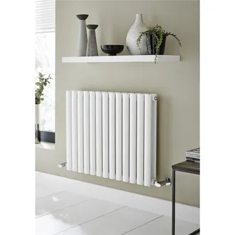 Clifton White Horizontal Single Panel Radiator 600mm (H) x 420mm (W)