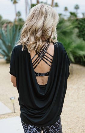 Onzie Drop-Back Top In Black