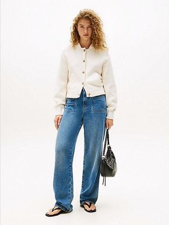 Tommy Hilfiger High Rise Relaxed Straight Leg Jeans