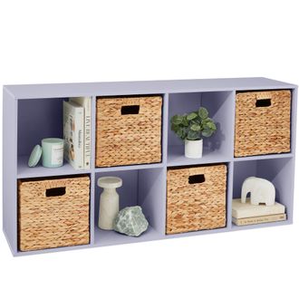 Best Choice Products 8-Cube Bookshelf, 13.5in Display Storage System, Organizer w/ Removable Back Panels