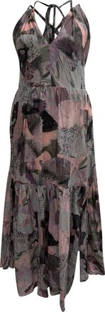 Iro Iro Mauge Printed Backless Maxi Dress in Multicolor Cotton