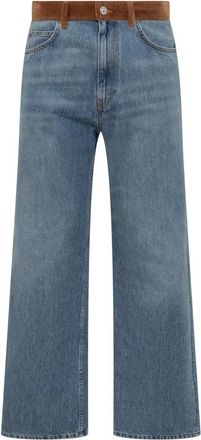 Marni Denim Broek met Velvet Tailleband - Heren - Loose Fit Jeans - Blauw - W32 - Denim - Jeans