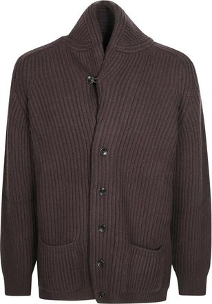 Filson Bristol Cardigan Sweater - Heren - Vesten - Bruin - XS - Wol - Truien & Vesten