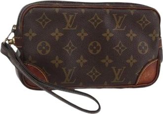 Louis Vuitton Pre-owned Clutches, female, Brown, Size: ONE SIZE Pre-owned Canvas Clutch