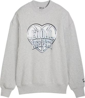 Puma Puma, Hoodies & sweatvesten, Dames, Grijs, L, Katoen, Cherry on Top Graphic Crew Sweatshirt