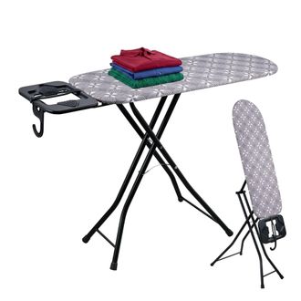 Relaxdays Tabla De Planchar Y Vapor Relaxdays Para Planchas Y Alisadores, 109,5 X 35 Cm, Estaci&oacute;n Plegable De Planchado, Gris