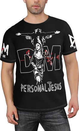 Generic Mens Mode Music De&PE&Che Band Classic T-Shirt Multi-Pattern Prints Crew Neck Short-Sleeve Unlock New Summer Streetwear Styles Casual Multicoloured XX