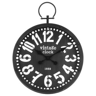 Atmosphera Reloj gousset Negro - Metal D. 45 Cm - Atmosphera Cr&eacute;ateur DInt&eacute;rieur