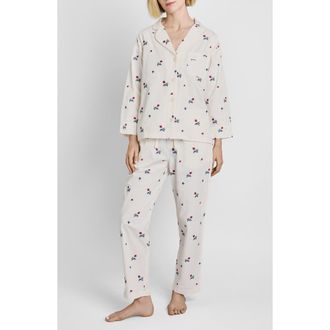 Sleepy Jones Embroidered Posy Marina Pajama Set at Nordstrom, Size Medium