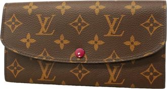 Louis Vuitton Brown Fuchsia Long Wallet (Bi-Fold) (Pre-Owned)