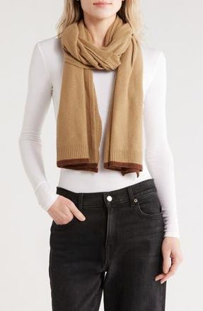 Portolano Colorblock Cashmere Scarf in Incense/Vicuna at Nordstrom Rack