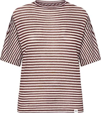 Peuterey Brown Stripes Crew Neck T-Shirt