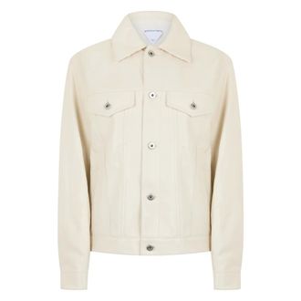 Bottega Veneta Smooth Leather Jacket - female - Bottega Veneta - Leather Jackets - White - XS - Jackets