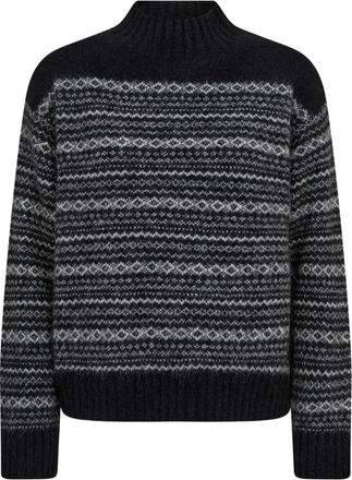 Mos Mosh Trui met ronde hals - Dames - Ronde hals truien - Zwart - M - Truien & Vesten