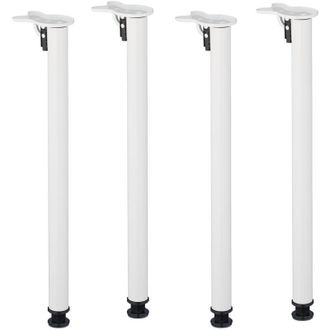 Relaxdays Relaxdays - Patas Para Mesa, Set De 4, 71 X 5 Cm, Plegables, Soportes Tableros, Escritorios, Hierro, Abatibles, Blanco