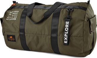 Lazy Bear Mens Travel Bag, 32 L, Foldable Weekender & Duffle Bag Made of Robust Material, Scandinavian Design, Ideal as a Sports Bag and Travel Bag, Green, 32 x