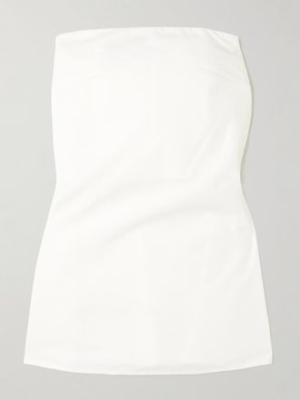 R&oacute;he Top Bustier In Popeline Di Cotone Con Baschina - Bianco