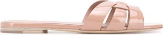 Saint Laurent Light Pink Leather Sandals