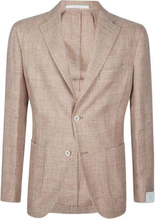 Eleventy Giacca Soft Tasca Toppa - Heren - Blazers - Beige - L - Wol - Jassen