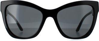 Versace VE4417U 535887 zwart patroon donkergrijze zonnebril