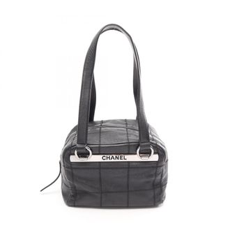 Chanel Black Grained Calfskin Handbag Tote Bag (Pre-Owned)