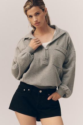 Pilcro 100% Cotton Button-Front Popover Top