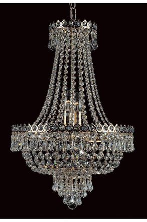 Netlighting Cologne Gold Empire Blue Crystal Chandeliers
