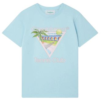Casablanca Tennis Club Icon Lichtblauw T-shirt