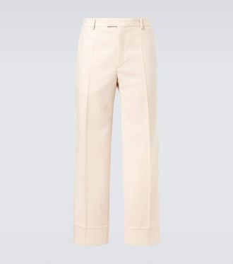 Valentino Wool gabardine wide-leg pants