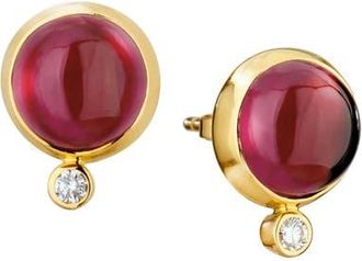 Syna Cirra Cabochon Studs in Garnet at Nordstrom, Size Large