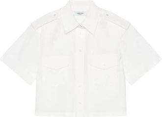 Janice Blouse - Dames - Overhemden - Wit - L - Leer - Overhemden