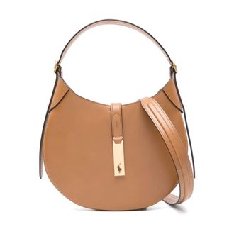 Polo Ralph Lauren Shoulder Bags, female, Beige, Size: ONE SIZE Polo ID Small Shoulder Bag