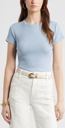 Treasure & Bond Tuckable Rib Baby Tee in Blue Blizzard at Nordstrom, Size Xx-Large