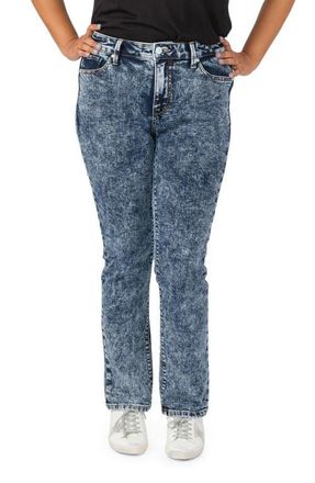 Slink Jeans High Waist Straight Leg Jeans in Bristol at Nordstrom, Size 12W