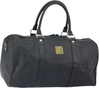 MCM Pre-owned Weekend Bags, female, Black, Size: ONE SIZE Pre-owned Plastic Travel Bag