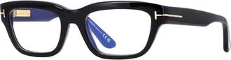Tom Ford Blue Light Block Rectangular Mens Eyeglasses FT6045-B 001 52