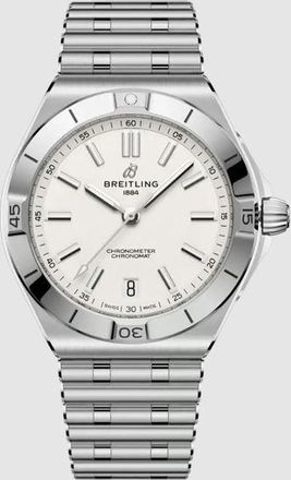 Breitling Chronomat Automatic Silver Dial Mens Watch AB3114101A1A1