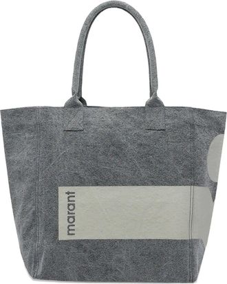 Isabel Marant Borsa tote Yenky con logo - Grigio