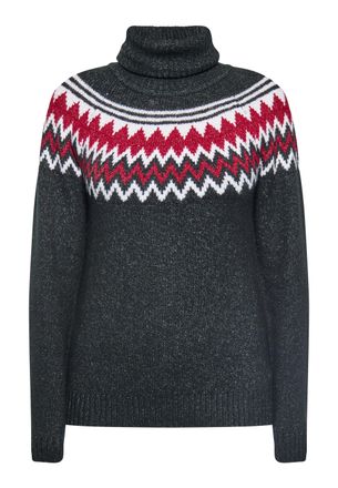 Usha Gebreide trui Dames Zwart Veelkleurig