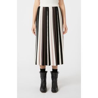 Max Mara Pleiadi Pleated Knit Skirt in Black Multi Colour at Nordstrom, Size X-Large