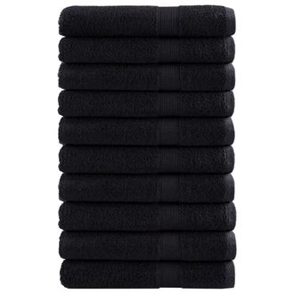 Berkfield Home Premium Towels SOLUND 10 pcs Black 100x200 cm 600 gsm